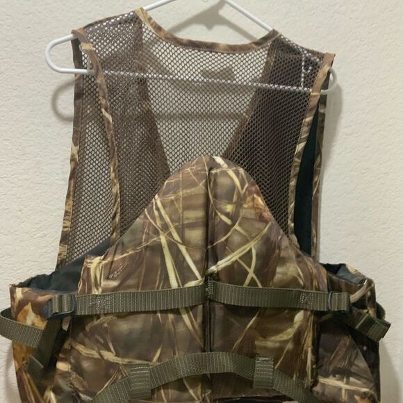 Stearns Ducks Unlimited Sport Vest Flotation Aid Adult XL Brown Camouflage - Picture 2 of 10